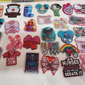 Nurse Flatback Medical Acrylic Badge Keychain Bag Clip Magnet for‎ Review Only